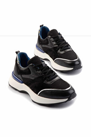 Siyah Siyah Leather Erkek Sneaker E01347033703