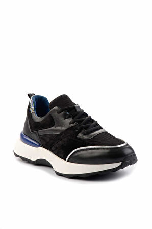 Siyah Siyah Leather Erkek Sneaker E01347033703