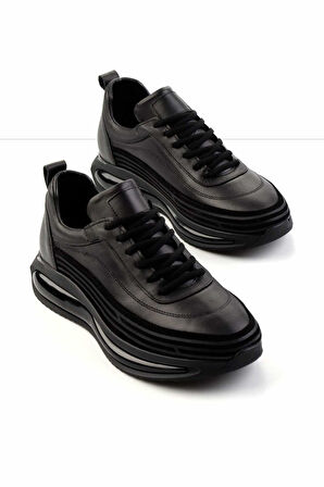 Siyah Leather Erkek Sneaker E01347036843