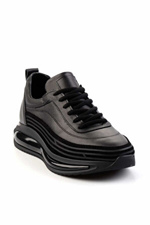 Siyah Leather Erkek Sneaker E01347036843