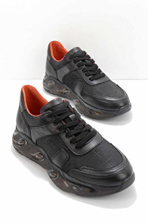Siyah Leather Erkek Casual Ayakkabı E01350606502