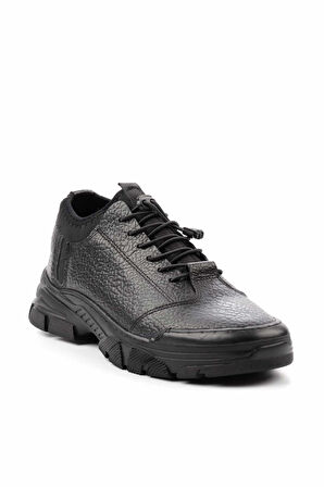 Siyah Leather Erkek Casual Ayakkabı E01380905340