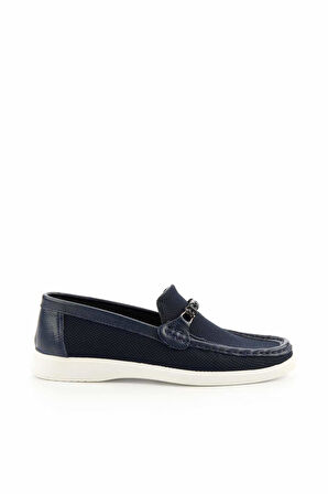 Lacivert File  Erkek Loafer Ayakkabı E01382010322