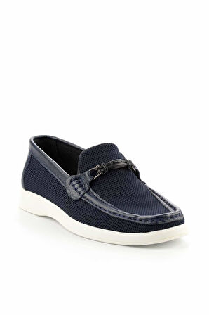 Lacivert File  Erkek Loafer Ayakkabı E01382010322