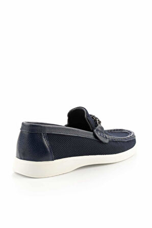 Lacivert File  Erkek Loafer Ayakkabı E01382010322