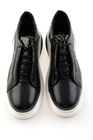 Siyah Hakiki Deri Erkek Sneaker E01398095003