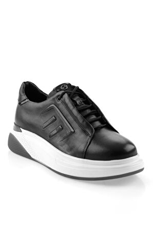 Siyah Hakiki Deri Erkek Sneaker E01398095003