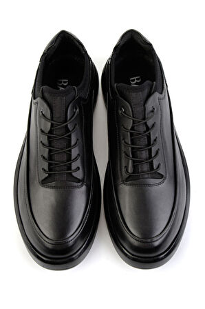 Siyah Hakiki Deri Erkek Casual Ayakkabı E01396198603