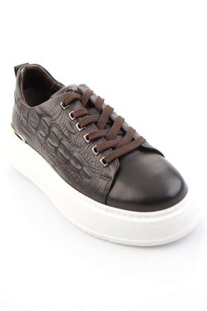 Siyah Hakiki Deri Erkek Sneaker E01398071043