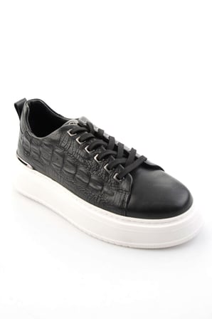 Kahve Hakiki Deri Erkek Sneaker E01398071043