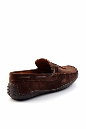 Kahve Süet Hakiki Deri Erkek Loafer Ayakkabı E01396070202