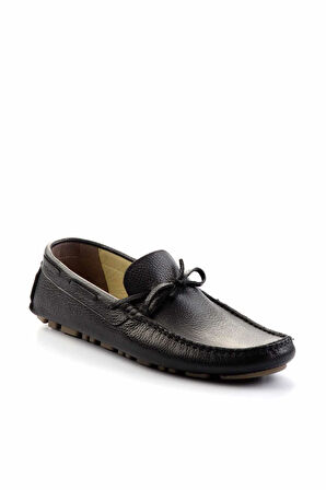 Siyah Leather Erkek Loafer Ayakkabı E01395332140