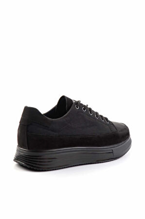 Siyah Siyah Hakiki Deri Erkek Sneaker E01398202602