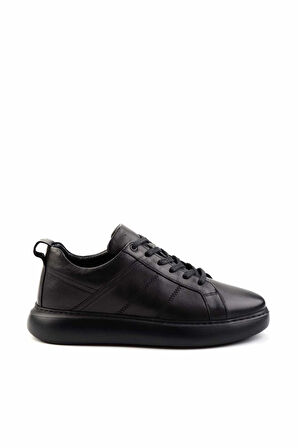 Siyah Leather Erkek Casual Ayakkabı E01396109541