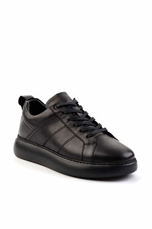 Siyah Leather Erkek Casual Ayakkabı E01396109541