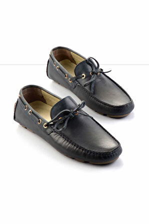 Lacivert Leather Erkek Loafer Ayakkabı E01395332140