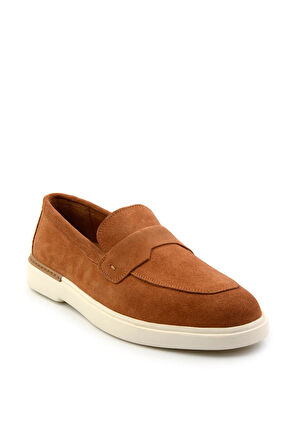 Tan Hakiki Deri Erkek Loafer Ayakkabı E01395425702