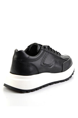 Siyah Hakiki Deri Erkek Sneaker E01401011443