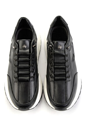 Siyah Hakiki Deri Erkek Sneaker E01401011443