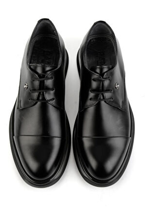 Siyah Hakiki Deri Erkek Klasik Ayakkabı E01401031514