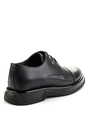 Siyah Hakiki Deri Erkek Klasik Ayakkabı E01401031541