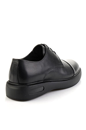 Siyah Hakiki Deri Erkek Klasik Ayakkabı E01401071641
