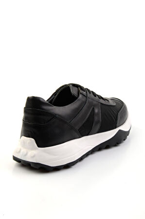 Siyah Hakiki Deri Erkek Sneaker E01401082867