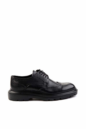 Siyah Leather Erkek Klasik Ayakkabı E01401092241