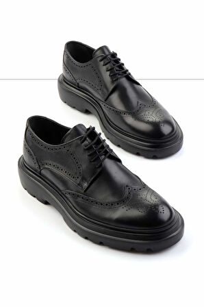 Siyah Leather Erkek Klasik Ayakkabı E01401092241