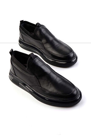 Siyah Leather Erkek Casual Ayakkabı E01401082043