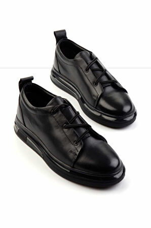 Siyah Leather Erkek Casual Ayakkabı E01401081843
