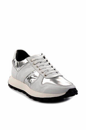 Beyaz Beyaz Paraşüt Hakiki Deri Erkek Sneaker E01401086603