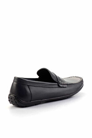 Lacivert Hakiki Deri Erkek Loafer Ayakkabı E01439100203
