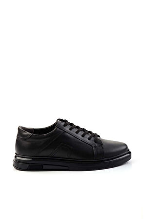 Siyah Leather Erkek Casual Ayakkabı E01439700241