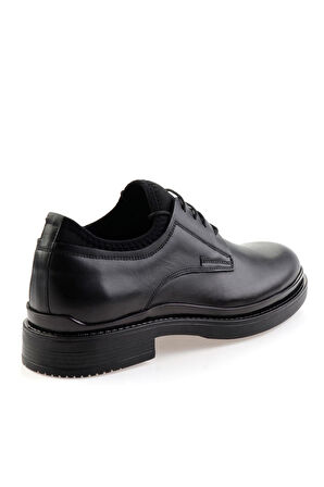 Siyah Hakiki Deri Erkek Klasik Ayakkabı E01442222203