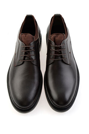 Kahve Hakiki Deri Erkek Klasik Ayakkabı E01442222203