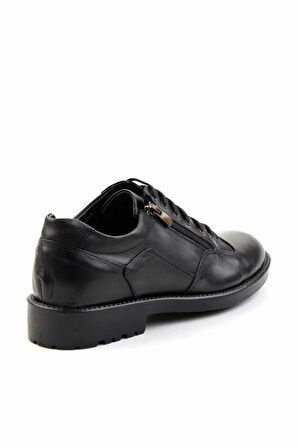 Siyah Hakiki Deri Erkek Casual Ayakkabı E01440037103