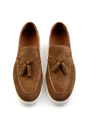 Taba Hakiki Deri Erkek Loafer Ayakkabı E01442310502