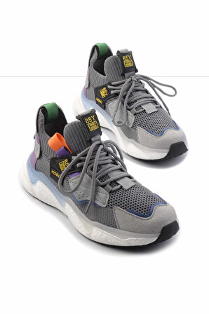 Gri File Hakiki Deri Erkek Sneaker E01441000222