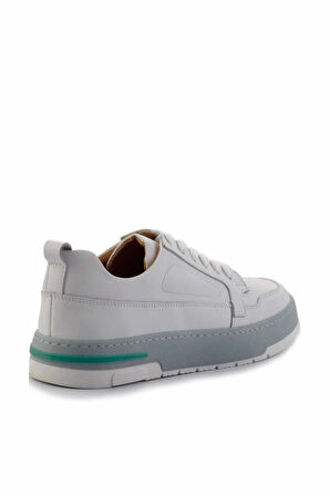Beyaz Hakiki Deri Erkek Sneaker E01463410603