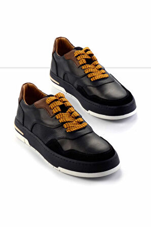 Lacivert Leather Erkek Sneaker E01463410703