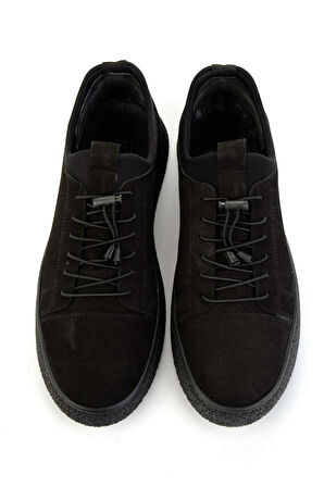 Siyah Hakiki Deri Erkek Casual Ayakkabı E01535381001