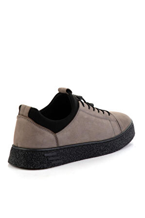 Gri Hakiki Deri Erkek Casual Ayakkabı E01535381001