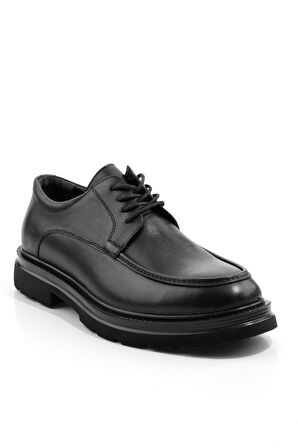Siyah Hakiki Deri Erkek Klasik Ayakkabı E01547051141