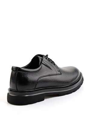 Siyah Hakiki Deri Erkek Klasik Ayakkabı E01547052140
