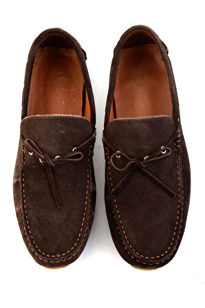 Kahve Hakiki Deri Erkek Loafer Ayakkabı E01547070102