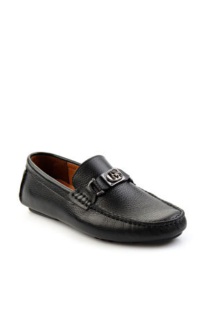Siyah Leather Erkek Loafer Ayakkabı E01547007540