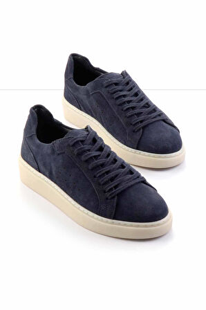 Lacivert Süet Hakiki Deri Erkek Casual Ayakkabı E01549470002