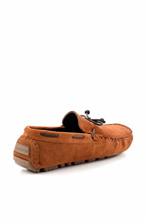 Taba Süet Hakiki Deri Erkek Loafer Ayakkabı E01549913402