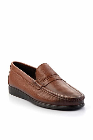 Taba Hakiki Deri Erkek Loafer Ayakkabı E01556014103